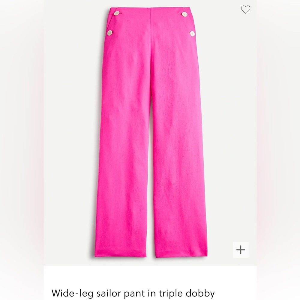 J. Crew wide leg sailor pant in triple dobby, size 4